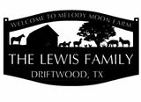 Metal FARM Sign ,barn, Sheep cow pig sign customized with your name