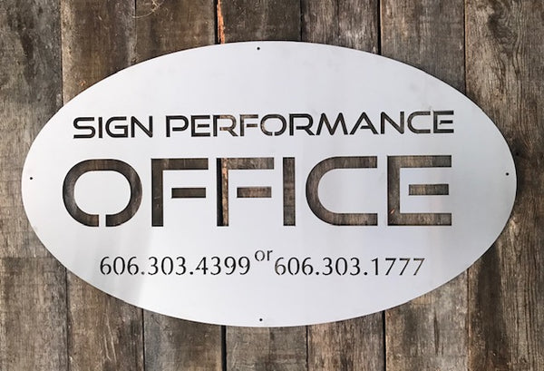Stainless Steel SIgns-Huge impact and NEVER Rust!  Call us-606.303.4399 or email -signprf@gmail.com