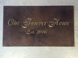 OUR FOREVER HOME , metal wall art in gorgeous bronze patina