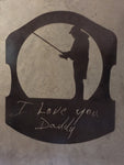 MetalFISHERMAN  sign, FISHERMAN sign customized,your name or inscription
