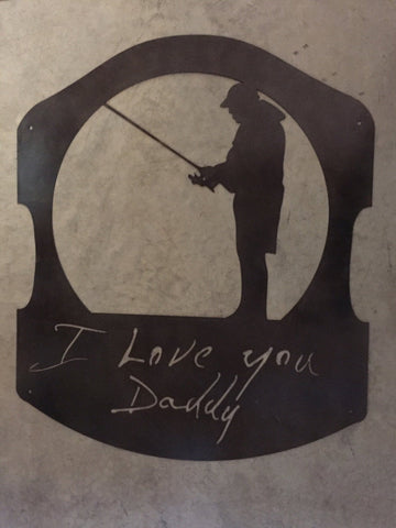 MetalFISHERMAN  sign, FISHERMAN sign customized,your name or inscription