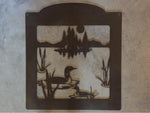 Metal sign,  Family Get away, loon and lake sign,customized with your family name on top