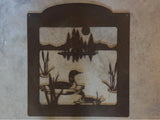 Metal sign,  Family Get away, loon and lake sign,customized with your family name on top