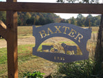 4ft Metal BULL COW Calf Sign, HUGE Sign, personalized with your name or farm name