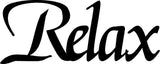 RELAX metal word in bronze acid