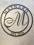 Metal monogram for your FAMILY PHOTO Wall!