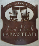 ROCKING CHAIR  metal sign , front porch signrocking chair address signcustomized