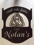 Celtic Knot sign,Metal IRISH  sign,  IRISH CELTIC Knot sign