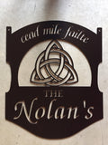 Celtic Knot sign,Metal IRISH  sign,  IRISH CELTIC Knot sign