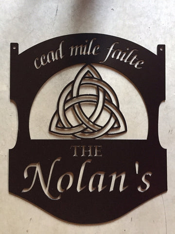 Celtic Knot sign,Metal IRISH  sign,  IRISH CELTIC Knot sign