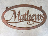 24 in Personalized metal sign with your name