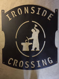 Metal BLACKSMITH sign with BLACKSMITH and HAMMER