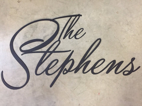 Metal Name SIGN elegant entrance sign