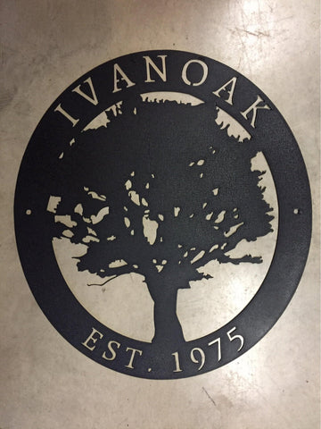 Metal OAK TREE sign, OAK TREe sign,  with your name