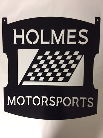 Custom metal RACING FLAG sign