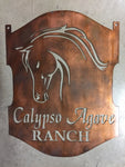 Metal HORSE sign , ARABIAN  HORSE  Head sign