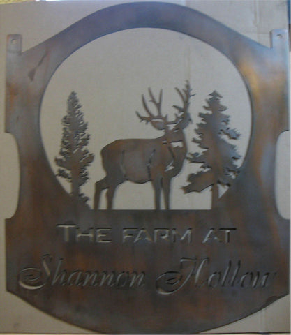 2ft Metal Buck evergreen sign