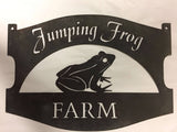 Metal FROG sign with Frog and your name