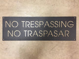 Metal  No TRESPASSING No TRESPAR sign