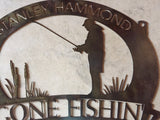 Metal FISHERMAN sign,FISHERMAN sign,fisherman address sign, laser cut fisherman sign
