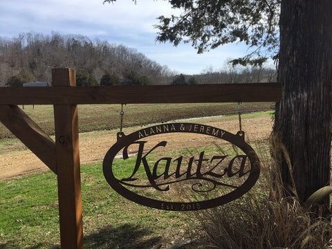24 in Personalized metal sign with your name