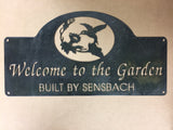 Metal Garden sign, hummingbird garden sign, hummingbird address sign