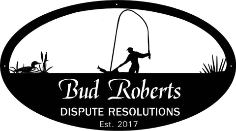 Metal FISHERMAN  Sign ,3ft fisherman sign