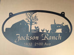 Metal Sign , Barn,CHICKENS , tractor sign with your name