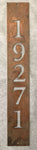 METAL vertical HOUSE NUMBER sign