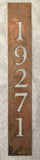 METAL vertical HOUSE NUMBER sign