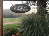 2ft Personalized 0val sign, Personalized Metal Sign, laser cut sign with your name, oval address sign