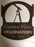 Metal TELESCOPE SIGN  with your name