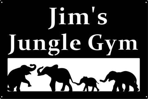 Metal Elephants  sign, 3foot playground sign, preschool sign