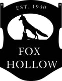 metal FOX sign with FOX, 2ft sign