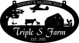 spray plane Sign ,airplane, rope swing and barn, 3ft sign