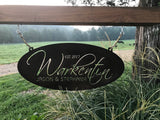 2ft Personalized 0val sign, Personalized Metal Sign, laser cut sign with your name, oval address sign