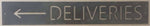 Metal DELIVERIES sign