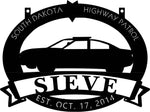 State patrol metal sign, metal police sign