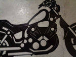 Metal motercycle sign with bolt on stakes