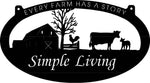 Metal Farm Sign, Barn Cow Calf chicken sign,metal barn sign 3ft