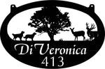 Metal DOG DEER Sign, Golden Retriever Deer tree sign, customized 3ft metal sign