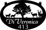 Metal DOG DEER Sign, Golden Retriever Deer tree sign, customized 3ft metal sign