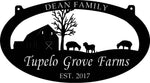 Metal SHEEP Sign with  barn and sheep customized with your name