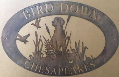 Metal DOG Sign with HUNTING Dog SIGN  customized with your name