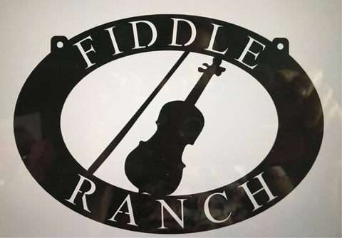 Metal Sign FIDDLE And YOUR NAME
