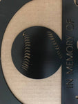 In  MEMORY sign with BASEBALL