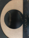 In  MEMORY sign with BASEBALL