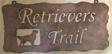 Metal Retriever sign ,RETRIEVER DOG 4ft sign