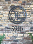 2 ft Metal monogram baked on  finish, monogram with hidden mount, laser cut monogram