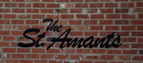 5 ft METAL Name, Elegant Metal Name SIGN